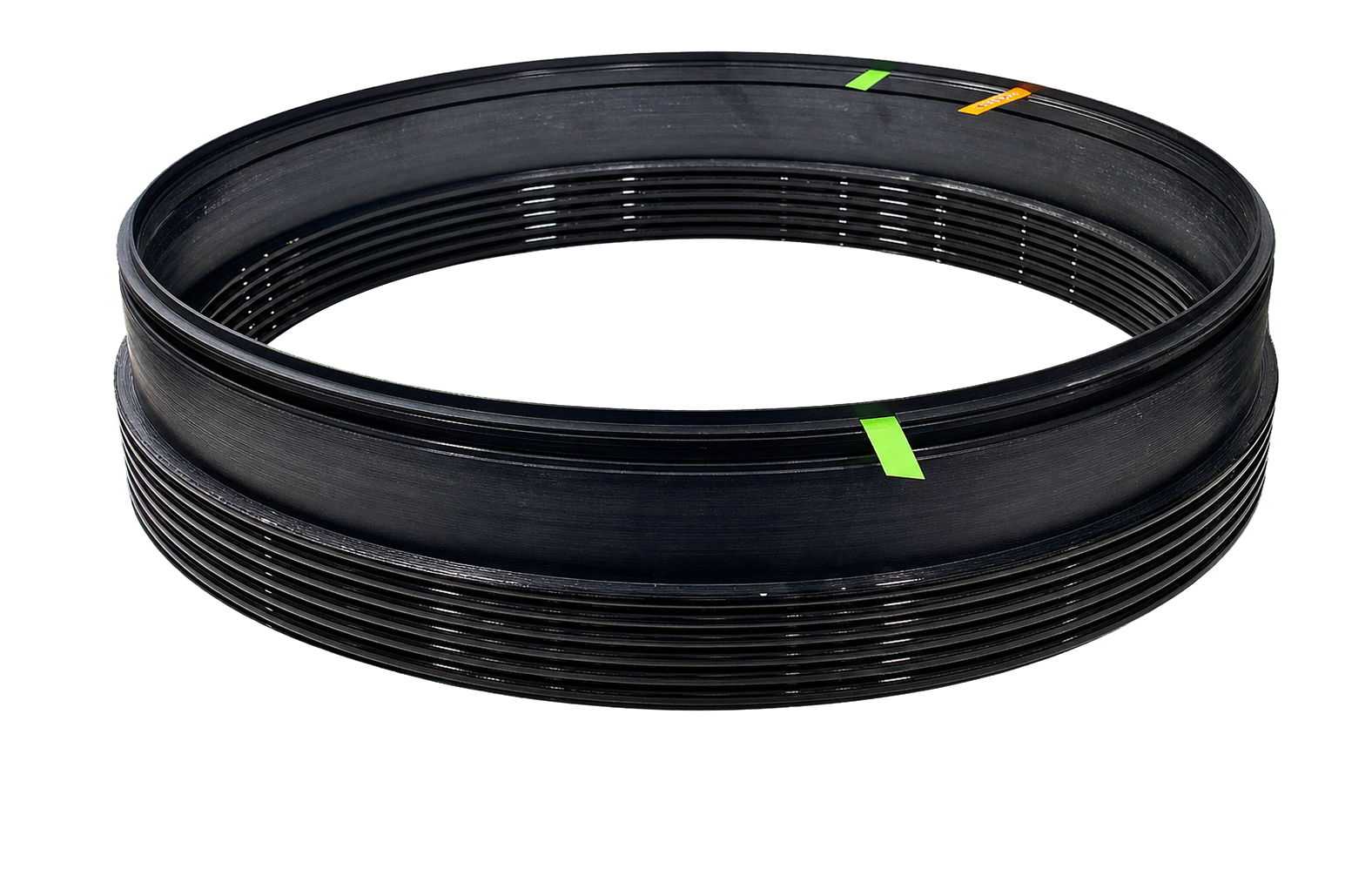 Large black PAEK seal application example for oil and gas components